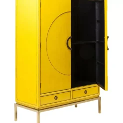 Regale-KARE Design Kleiderschrank Disk Yellow