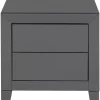 Kommoden & Sideboards-KARE Design Kommode Klein Luxury Push 2 Schube Grau