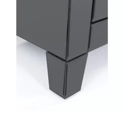 Kommoden & Sideboards-KARE Design Kommode Klein Luxury Push 2 Schube Grau