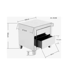 Kommoden & Sideboards-KARE Design Kommode Klein Luxury Push 2 Schube Grau