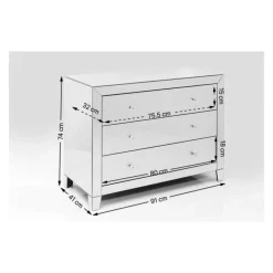 Kommoden & Sideboards-KARE Design Kommode Luxury 3 Schube
