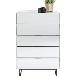 Kommoden & Sideboards-KARE Design Kommode Soran 5 Schube Schwarz 65X114Cm