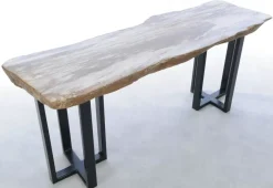 Tische-KARE Design Konsole Alfredo Versteinertes Holz