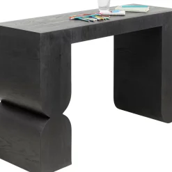 Kommoden & Sideboards-KARE Design Konsole Curve Schwarz 120X76Cm