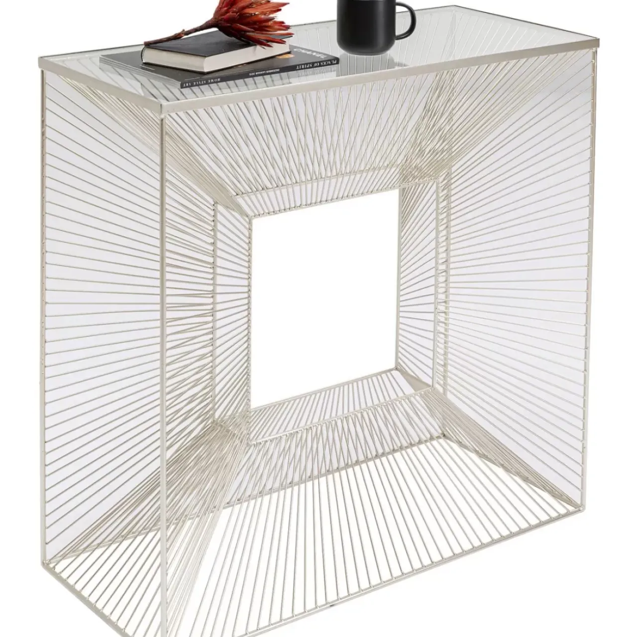 Kommoden & Sideboards-KARE Design Konsole Dimension Champagner 81X81Cm