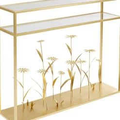 Kommoden & Sideboards-KARE Design Konsole Flower Meadow Gold 100