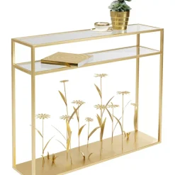 Kommoden & Sideboards-KARE Design Konsole Flower Meadow Gold 100