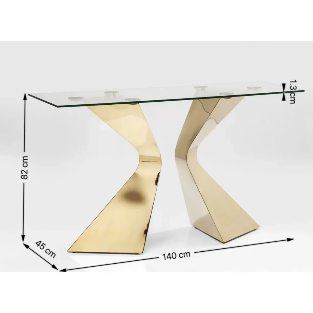 Kommoden & Sideboards-KARE Design Konsole Gloria Gold