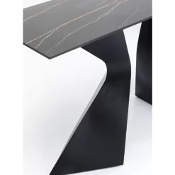 Kommoden & Sideboards-KARE Design Konsole Gloria Schwarz Keramik 140X81Cm