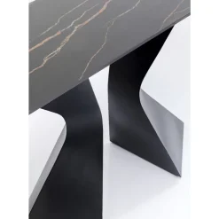 Kommoden & Sideboards-KARE Design Konsole Gloria Schwarz Keramik 140X81Cm