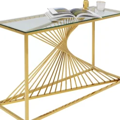 Kommoden & Sideboards-KARE Design Konsole Laser Gold 120X40