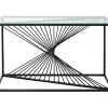 Kommoden & Sideboards-KARE Design Konsole Laser Schwarz Klarglas 120X40Cm