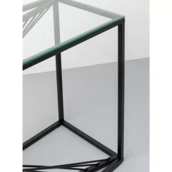 Kommoden & Sideboards-KARE Design Konsole Laser Schwarz Klarglas 120X40Cm
