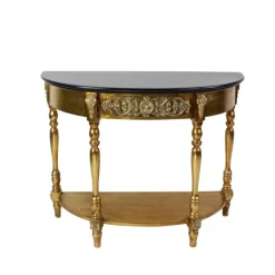 Kommoden & Sideboards-KARE Design Konsole Lv Gold-Schwarz