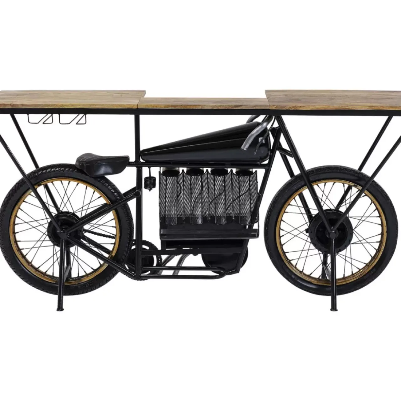Kommoden & Sideboards-KARE Design Konsole Motorbike Schwarz