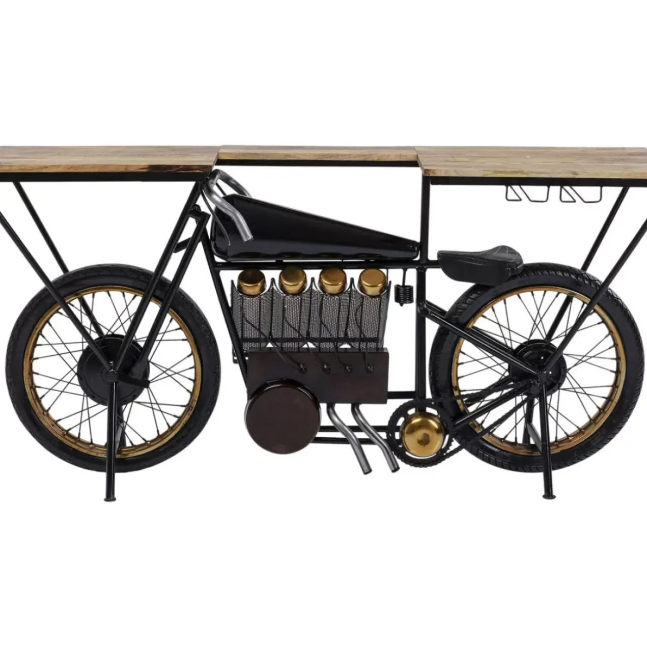 Kommoden & Sideboards-KARE Design Konsole Motorbike Schwarz