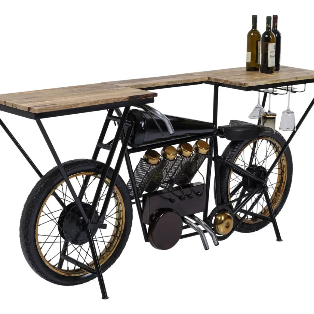 Kommoden & Sideboards-KARE Design Konsole Motorbike Schwarz