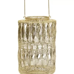 Kerzenständer & Laternen-KARE Design Laterne Hayat Brass 37Cm