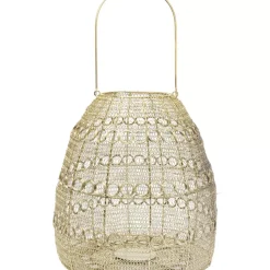 Kerzenständer & Laternen-KARE Design Laterne Hayat Cone Brass 37Cm