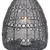 Kerzenständer & Laternen-KARE Design Laterne Hayat Cone Schwarz 37Cm