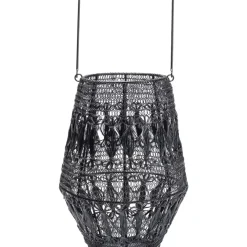 Kerzenständer & Laternen-KARE Design Laterne Hayat Schwarz 33Cm