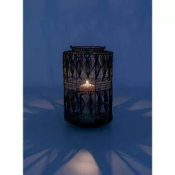 Kerzenständer & Laternen-KARE Design Laterne Hayat Schwarz 37Cm