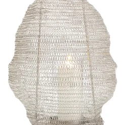 Kerzenständer & Laternen-KARE Design Laterne Mesh Silber O30Cm