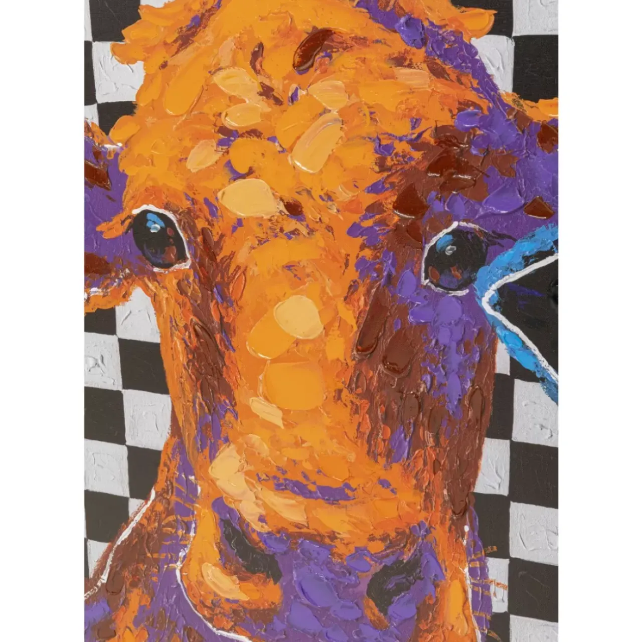 Bilder-KARE Design Leinwandbild Colorful Cows 120X90Cm