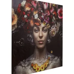 Bilder-KARE Design Leinwandbild Flower Art Lady 200X200Cm