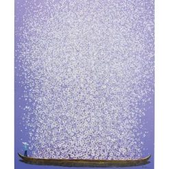 Bilder-KARE Design Leinwandbild Flower Boat Lila Weis 120X160Cm