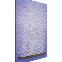 Bilder-KARE Design Leinwandbild Flower Boat Lila Weis 120X160Cm