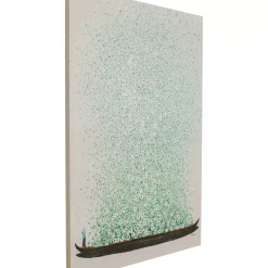Bilder-KARE Design Leinwandbild Flower Boat Beige Grun 120X160Cm