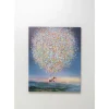 Bilder-KARE Design Leinwandbild Flying Elephant At Night 80X100Cm