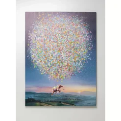 Bilder-KARE Design Leinwandbild Flying Elephant At Night 120X160Cm