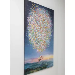 Bilder-KARE Design Leinwandbild Flying Elephant At Night 120X160Cm