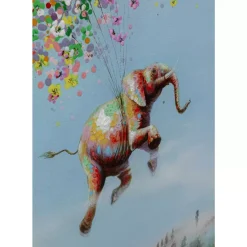 Bilder-KARE Design Leinwandbild Flying Elephant In Day 80X100Cm