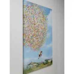 Bilder-KARE Design Leinwandbild Flying Elephant In Day 80X100Cm