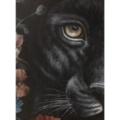 Bilder-KARE Design Leinwandbild Night Leo In Flower 90X140Cm