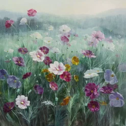 Bilder-KARE Design Leinwandbild Pastell Flowers 120X120Cm