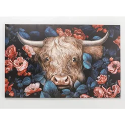 Bilder-KARE Design Leinwandbild Yak In Flower 140X90Cm