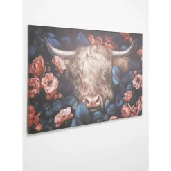 Bilder-KARE Design Leinwandbild Yak In Flower 140X90Cm