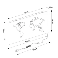 Leuchtobjekte-KARE Design Leuchtdekoration Map Led