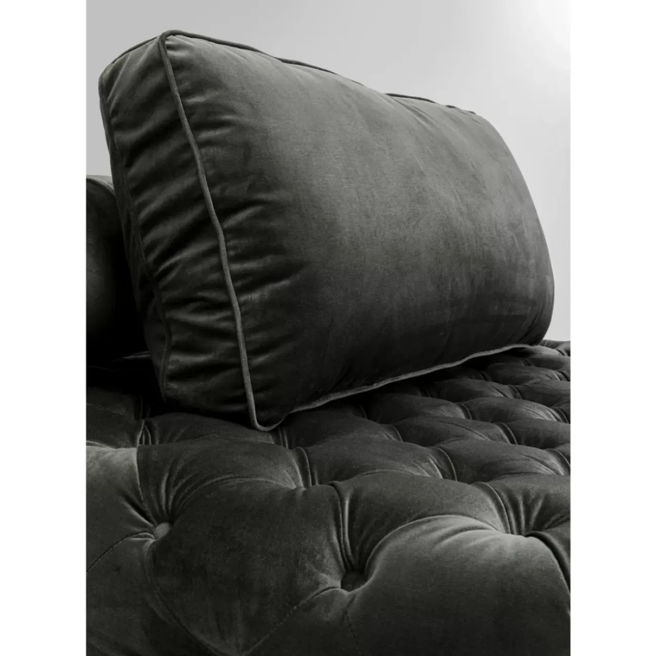 Sofas & Couches-KARE Design Liege Bottone Velvet Grau