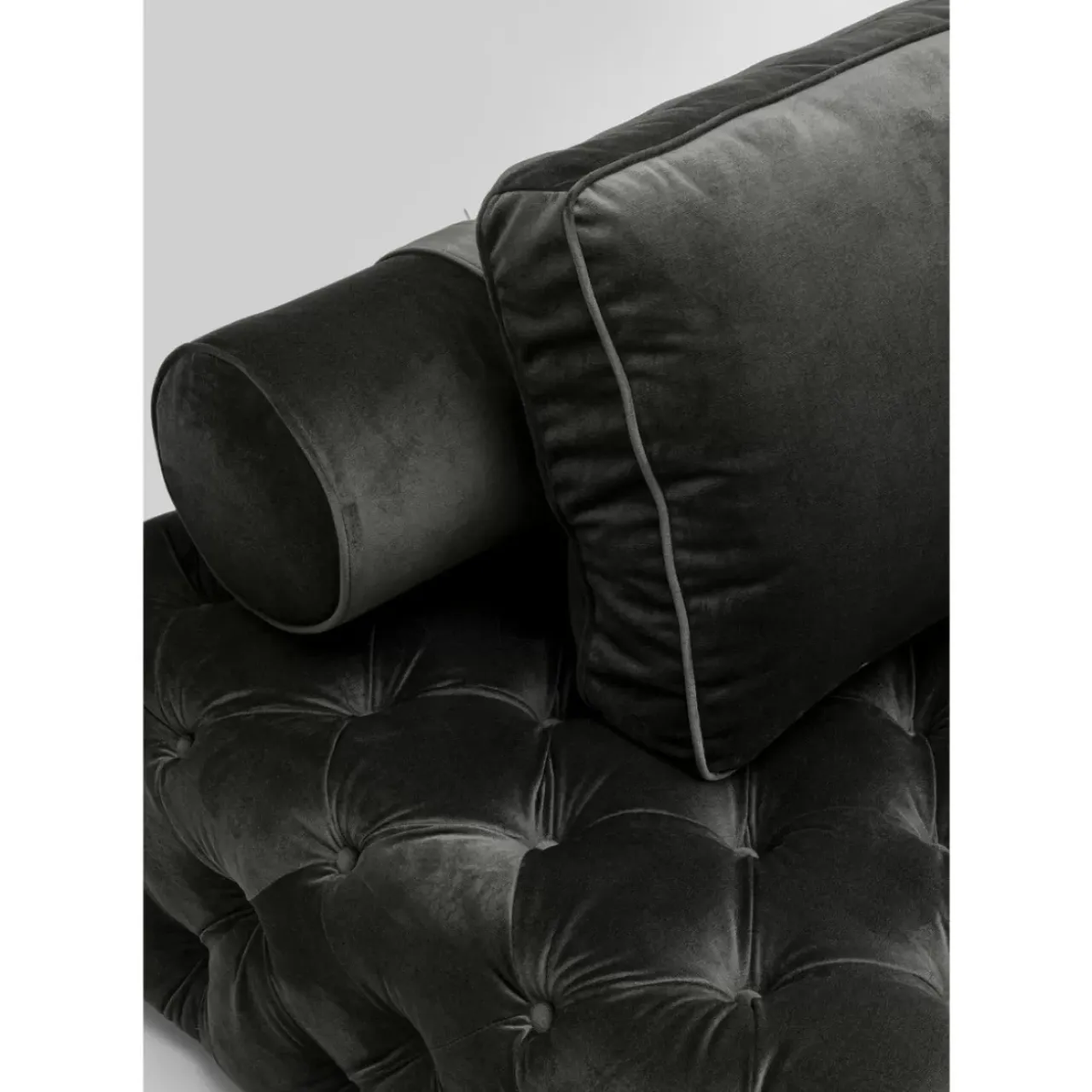 Sofas & Couches-KARE Design Liege Bottone Velvet Grau