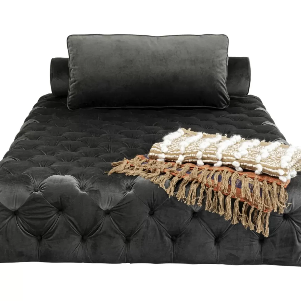 Sofas & Couches-KARE Design Liege Bottone Velvet Grau