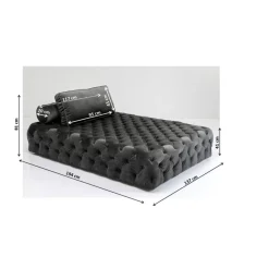 Sofas & Couches-KARE Design Liege Bottone Velvet Grau