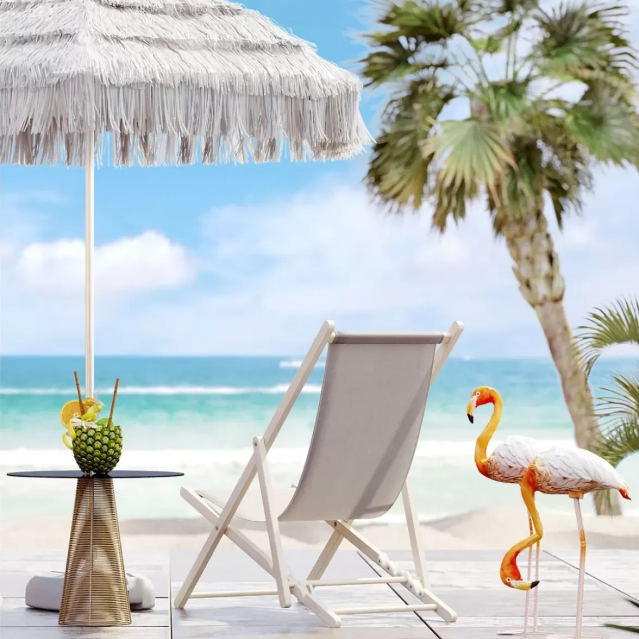 Outdoormöbel-KARE Design Liegestuhl Easy Summer