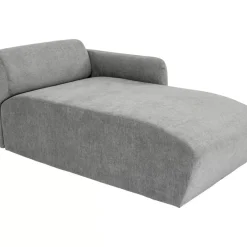 Sofas & Couches-KARE Design Lucca Ottomane Elements Grau Rechts 90Cm
