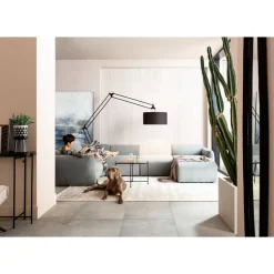 Sofas & Couches-KARE Design Lucca Ottomane Elements Grau Rechts 90Cm