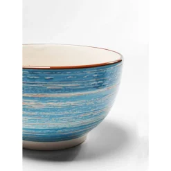 Geschirr & Tischaccessoires-KARE Design Muslischale Swirl Blau O14Cm